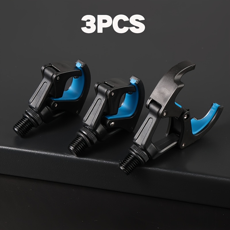 TEMU COONOR Lot de 2/3 Porte-cannes à pêche, Pince de tête de support, Tête de support à crochet, Pince de sécurité fixe pour canne à pêche, M3/8