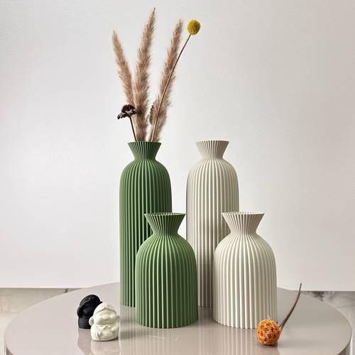 2pcs set of wavy art vases dried flower arrangement vases suitable for home decoration ornaments vases entrance hall decoration vases office desktop vase ornaments