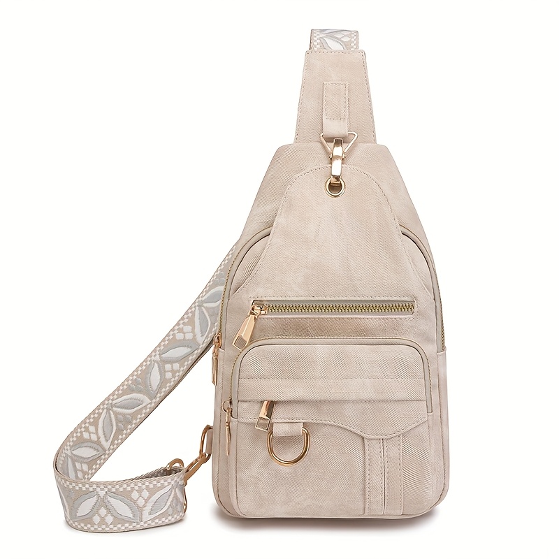 Vintage Women's Chest Bag, Retro Women's Shoulder Crossbody Bag, New Winter-autumn Travel Bag, High-quality Pu Material Shoulder Bag