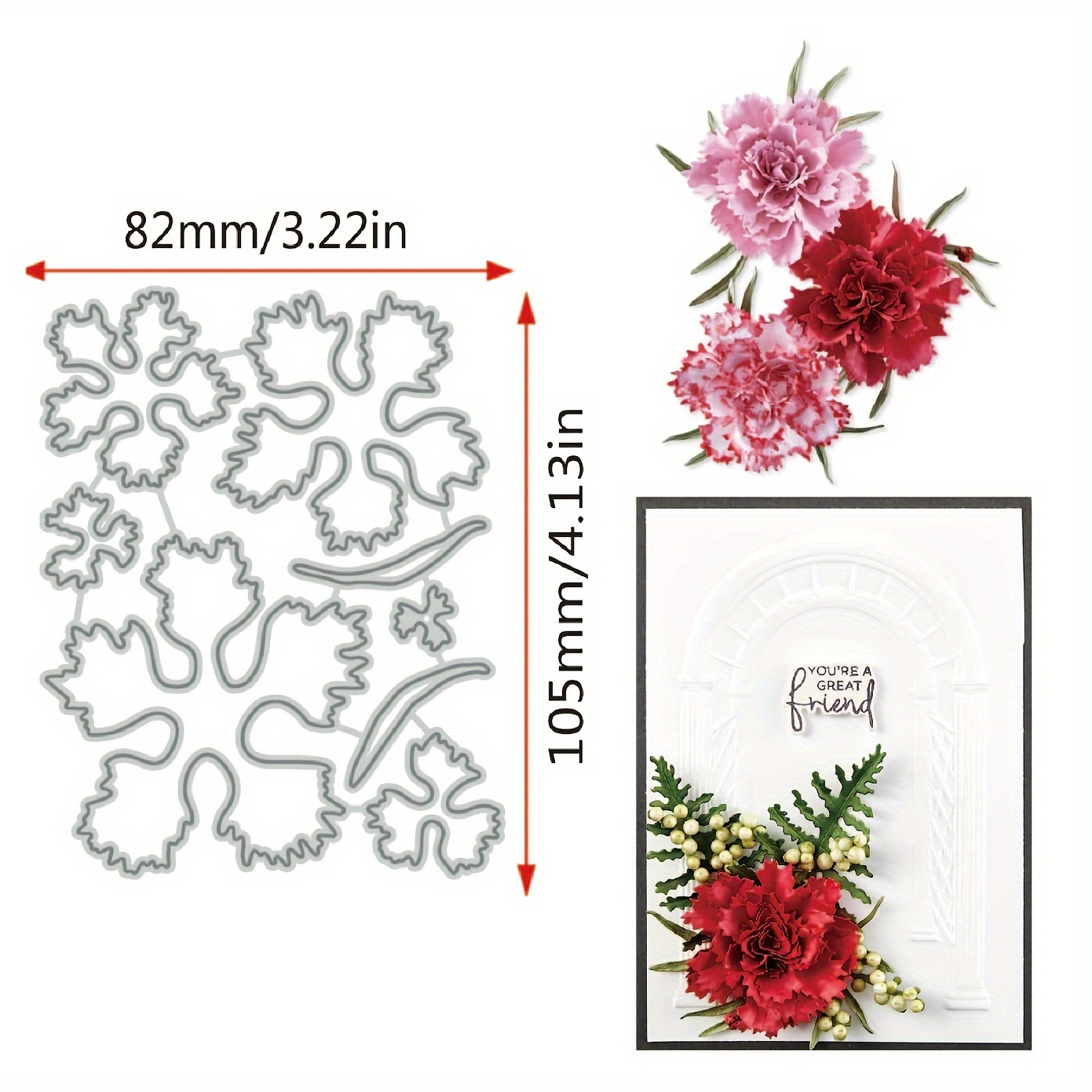 

Metal Cutting Dies For Diy Scrapbooking, Silvery- Knife Molds & Stencils For And Embossing