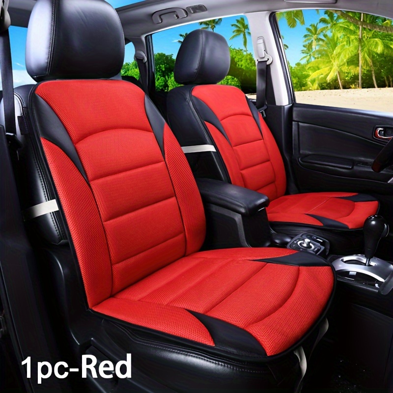 1-seat Synthetic Fibre Car Seat Cover, Breathable Automotive Front Seat Cushion, Vehicle Seat - Universal Size Car Additions