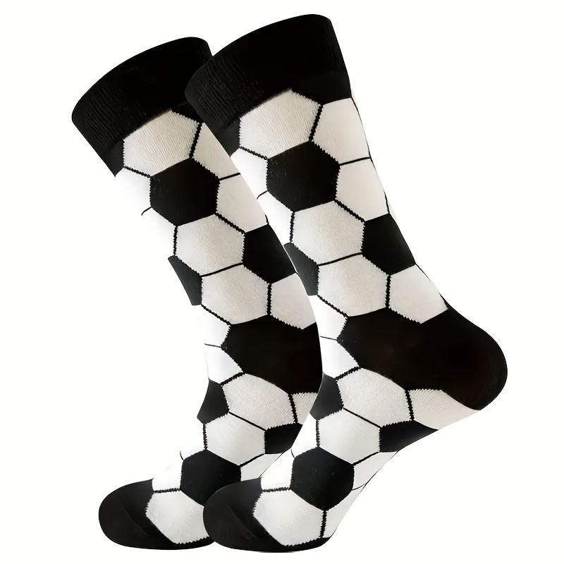 

Soccer Socks - Breathable, Comfortable Polyester For Sports & Fashion, Black & White