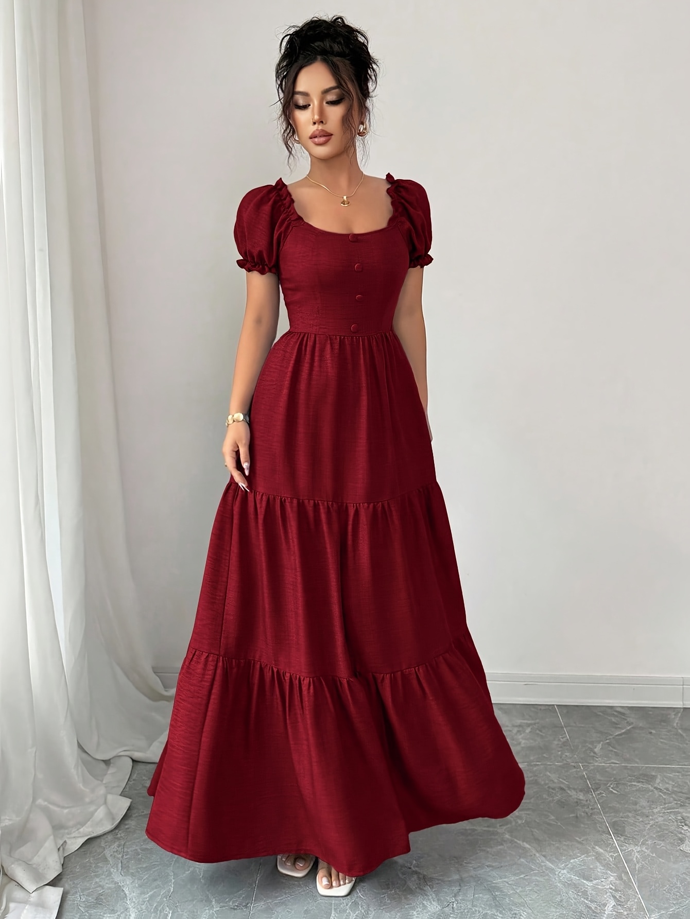 forest green dress sold on Temu United States