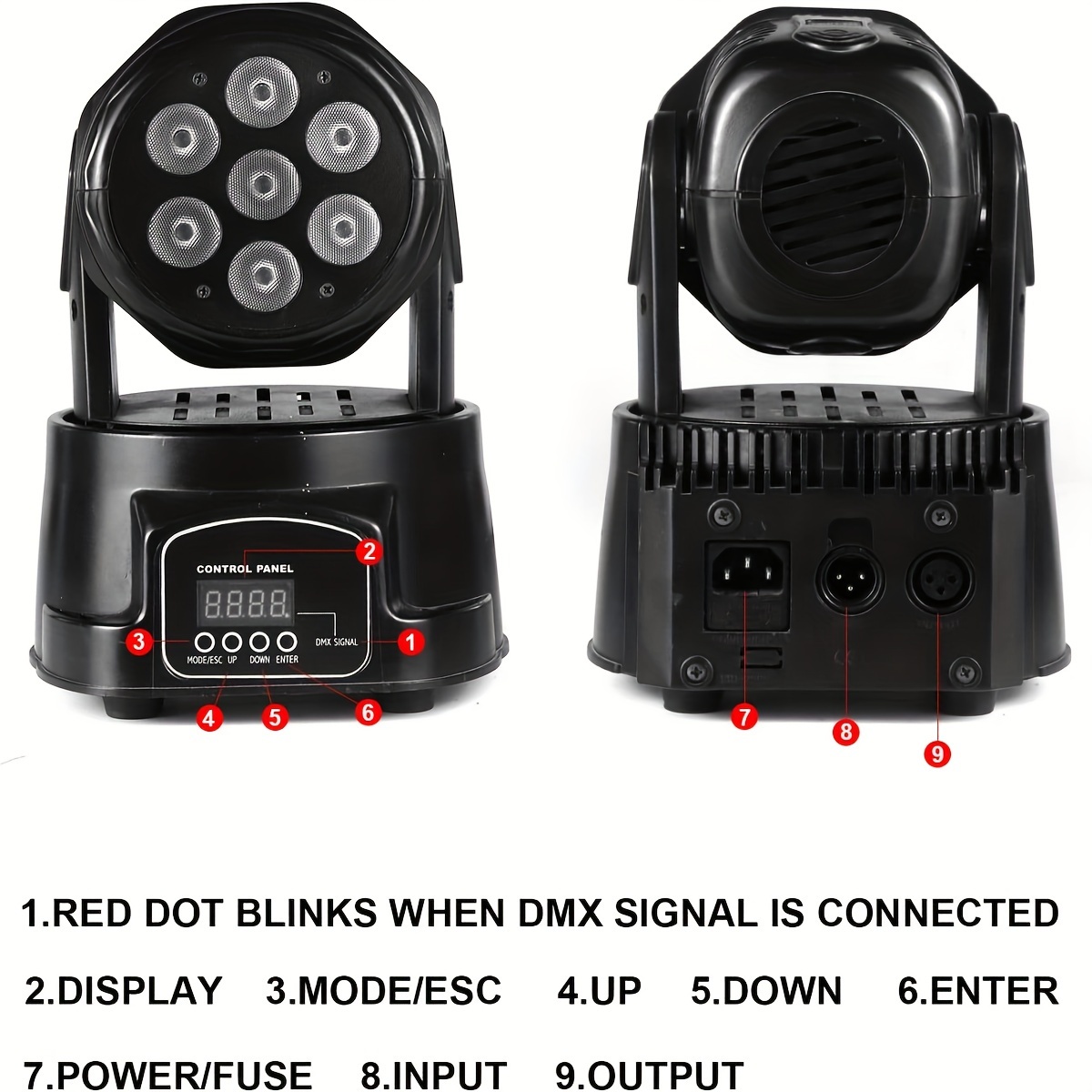 7x8w rgbw mini dj light with sound activation portable stage disco lamp dmx compatible for parties clubs concerts weddings
