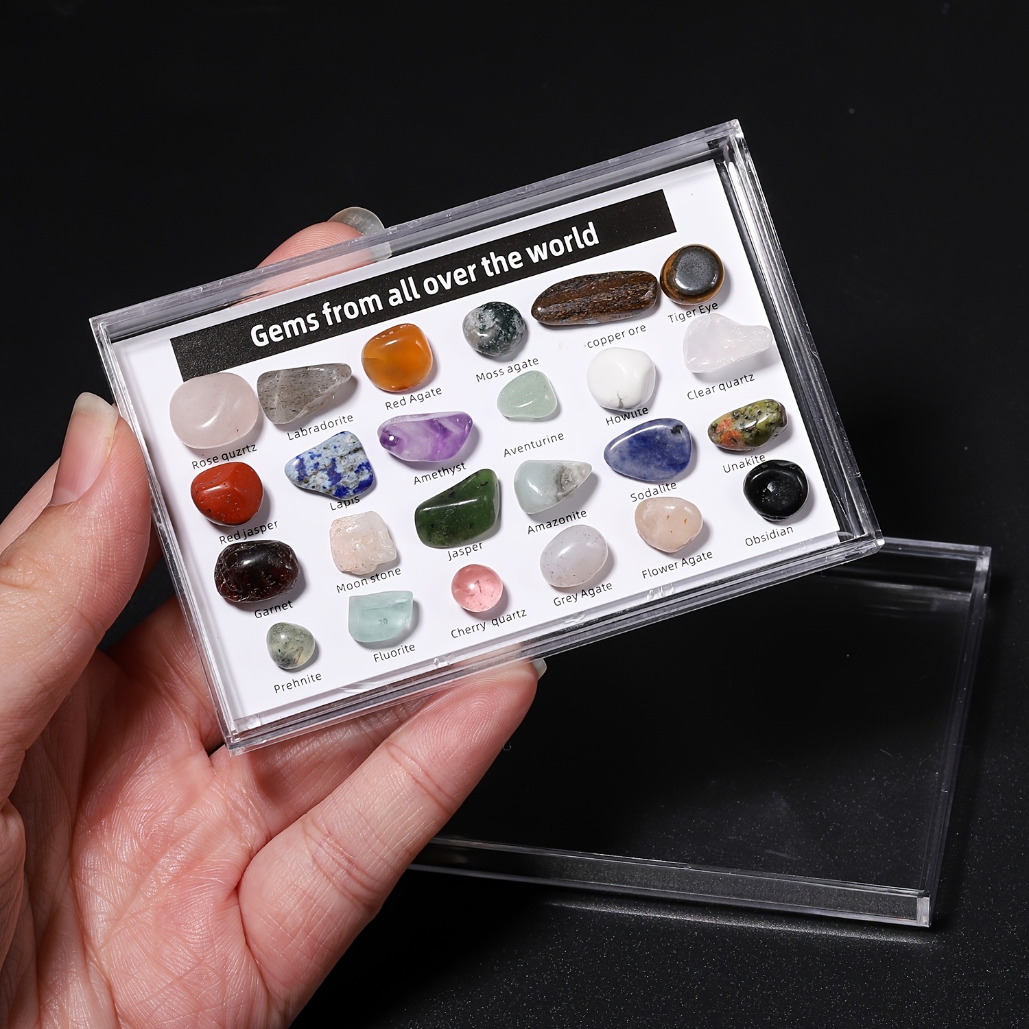 24pcs Natural Stone Mini Mineral Specimens for Home Decoration