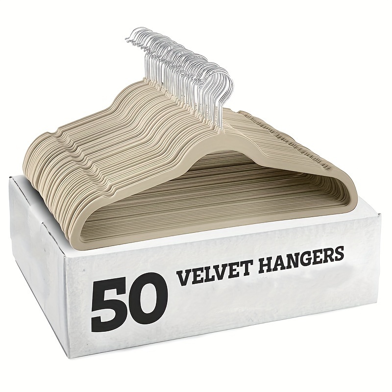 

Velvet Hangers -heavy Duty Hangers Forcoats, Pants & Dress Clothes- Non Slip Clotheshanger Set - Space Saving Felt Hangers Forclothing