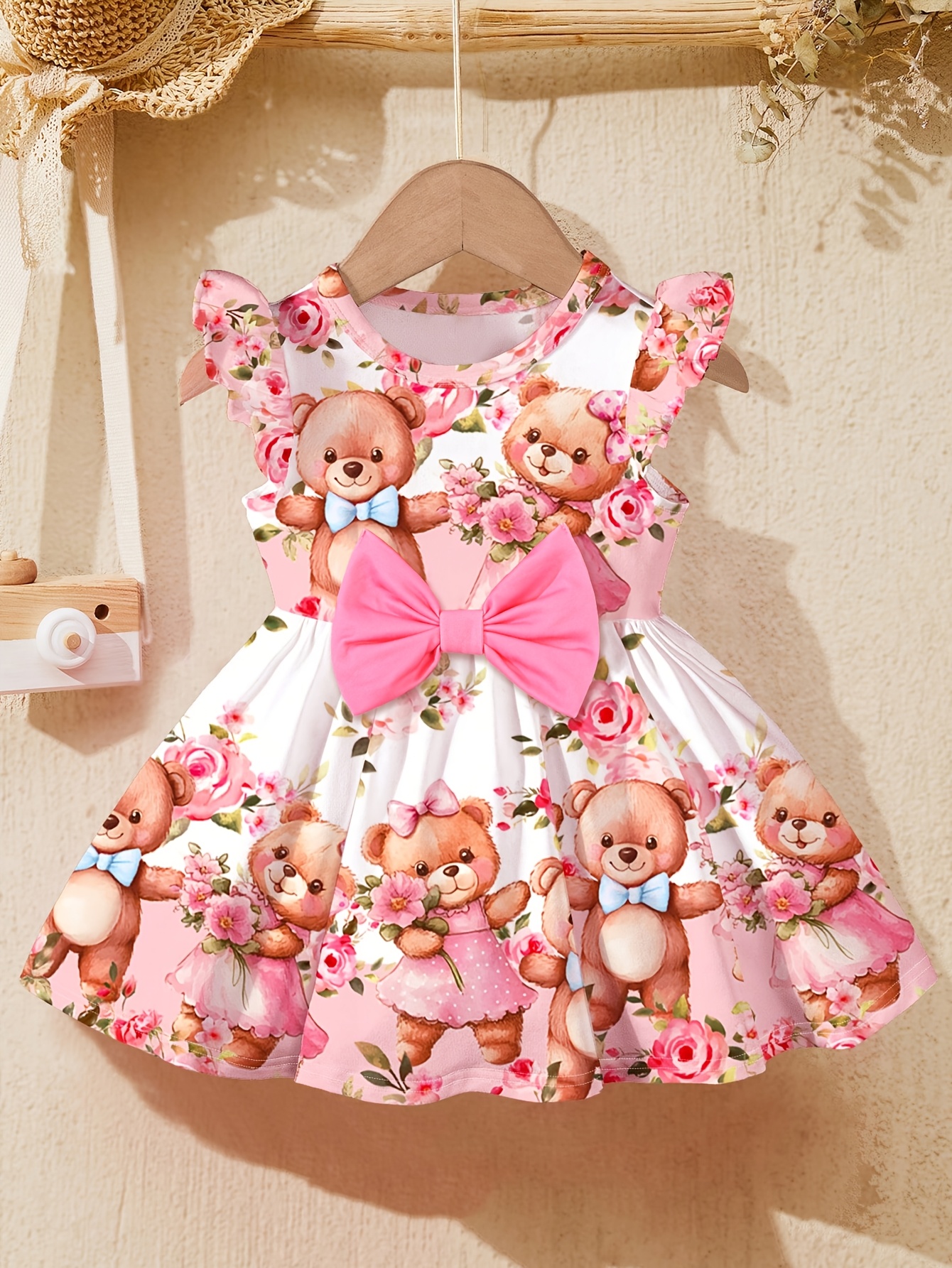 open lace back dress 1st Birthday Kids little girls Arabella Daisy Tulle Dress main image 0