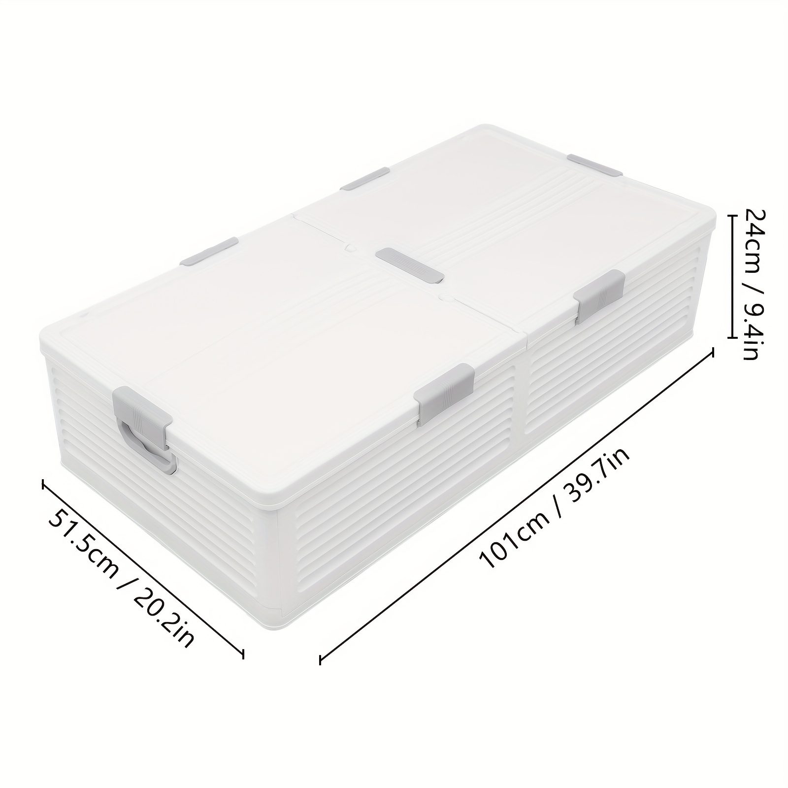 TEMU Underbed Foldable Double Lid And Openable Closet Organization Systems, Closet Organizers And Storage, Equipped With Bottom Pulley And Side