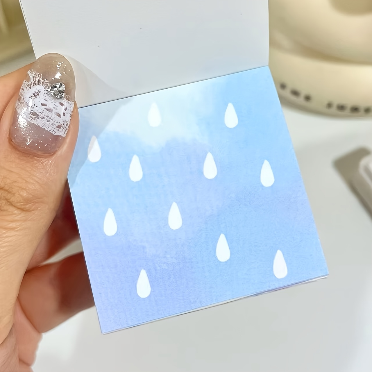 TEMU 100 Pages, 1 Book, New Colorful Polka Dot Material Notepad, 10 Picture Cycles, Ins High-value Mini Handbook Material Decoration Paper