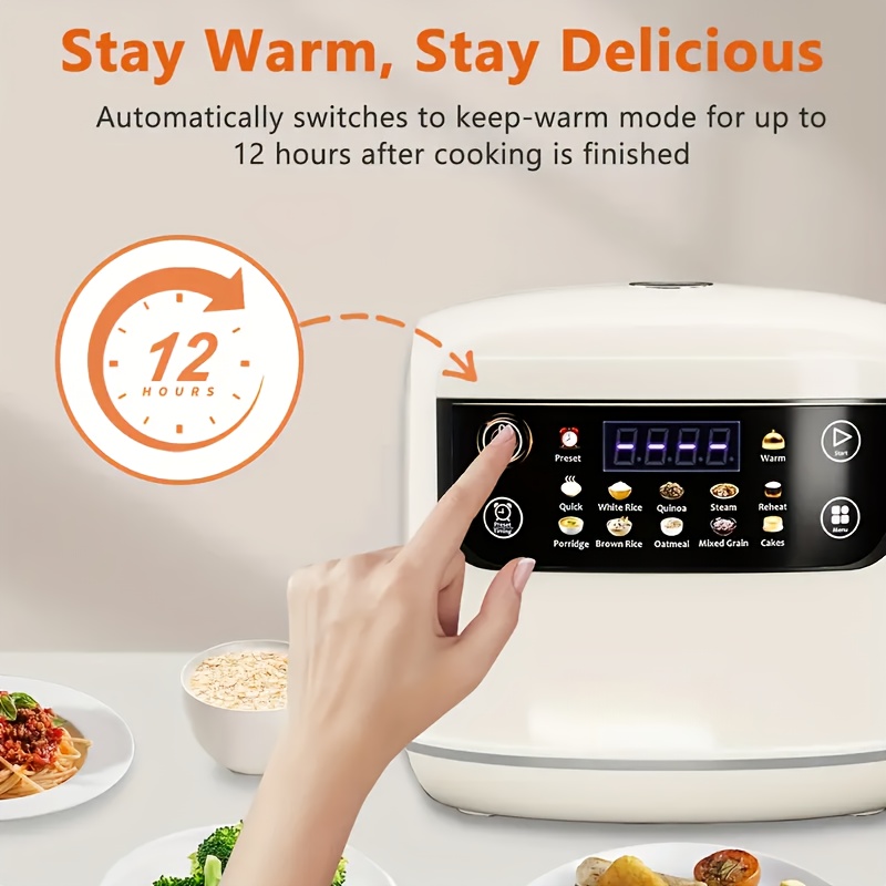 4-cup (uncook) rice cooker with removable nonstick pot - 2 qt large capacity multifunctional cooker, auto & yogurt maker, operation, auto shut-off, steam/oatmeal/soup maker, compact portable rice cooker for small kitchens Product details 1