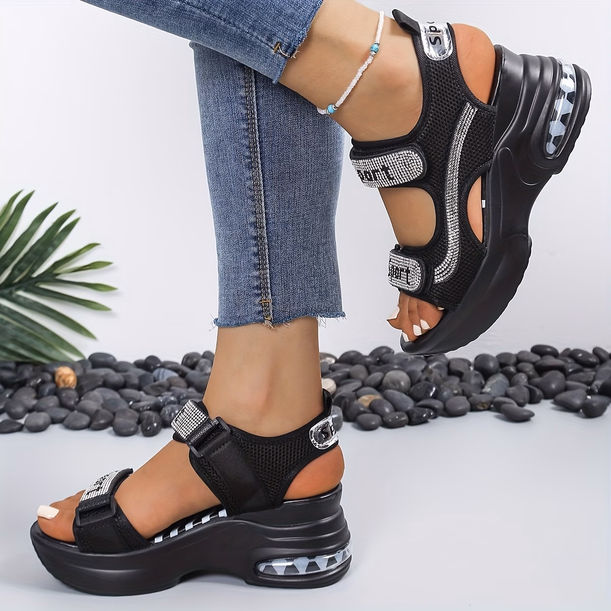 womens platform wedge air cushion sports sandals women shoes Product details 3