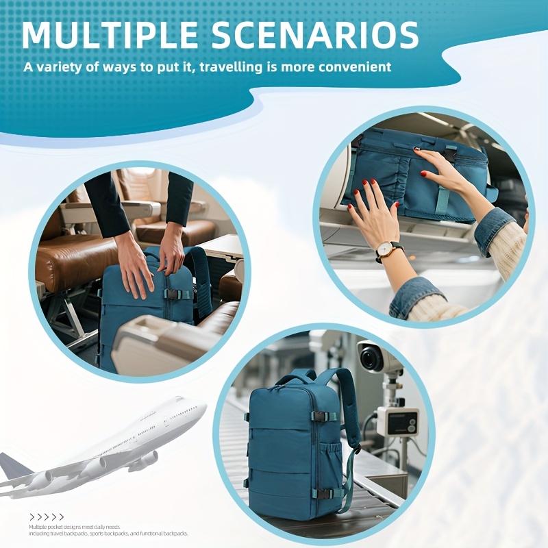 Maleta de viaje con mochila de compresión al vacío mejorada y bomba de aire, bolso de viaje de gran capacidad aprobado para avión 40x25x20 cm, mochila multifuncional de doble hombro, incluye funda de compresión al vacío con bomba, herramienta de almacenamiento que ahorra 50% de espacio, juego de bolsas de vacío con capacidad expandida, ideal para viajes familiares