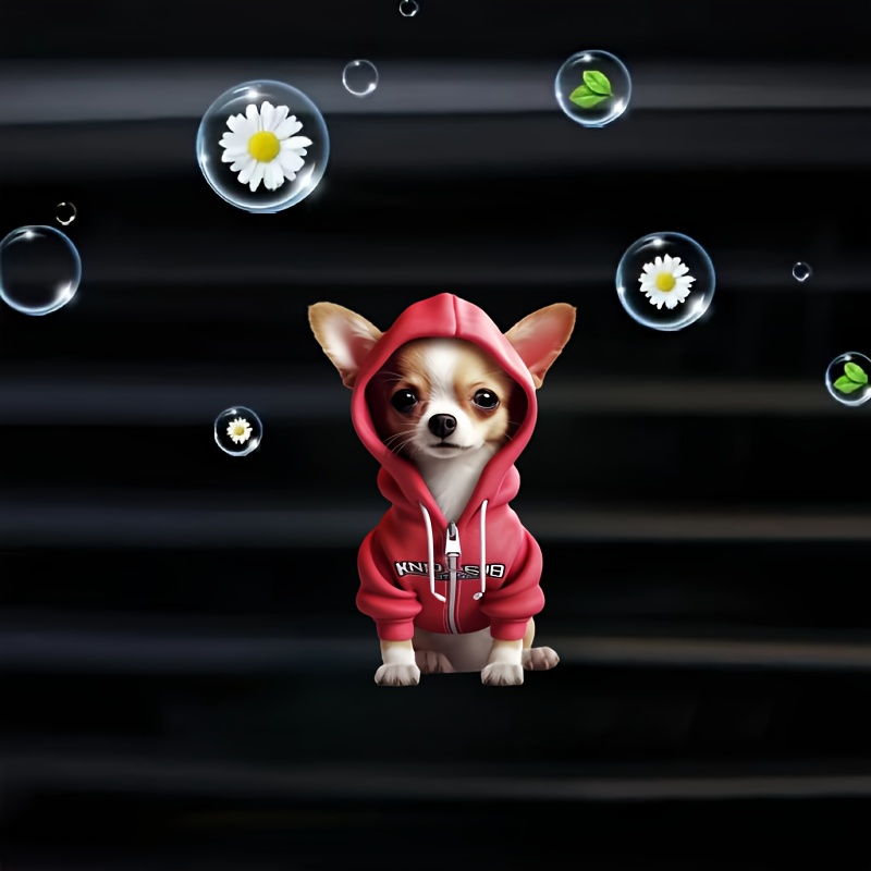 

1pc Cute Red Hoodie Dog Air Vent Clip Freshener, Acrylic Aroma Outlet Decoration Clamp, Versatile Fragrance Dispenser For Vehicle With Balm/compressed Scent Tablet/incense Stick Options