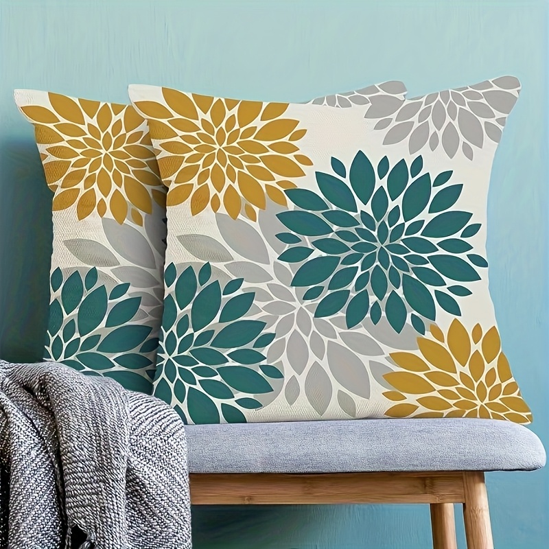 Turquoise Mustard Couch Pillows Pillow Mix Aqua And Orange Throw