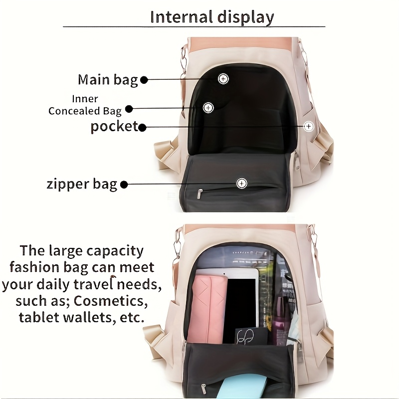 anti thefe travel backpacks WANDF Back-to-school Season Anti-theft Lightweight Laptop ToughZip technology oscaurt Anti Theft Backpack 15.6