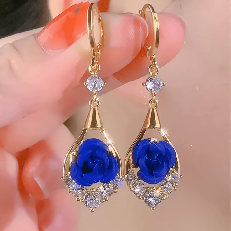 TEMU Pendientes elegantes de moda con , de lujo , diseño de de , con cierre de oreja