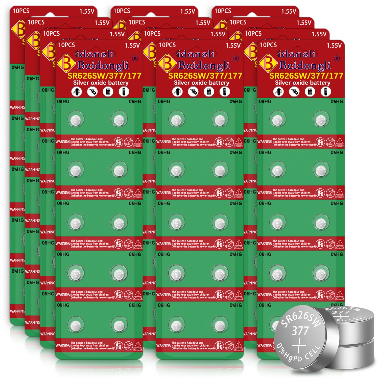 Sr626sw Battery Uhrenbatterie Lr626 SR626sw Batterie 377376 AG4