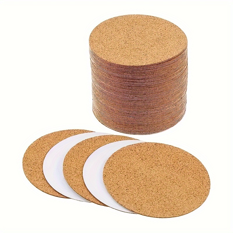 

30-pack Round Cork Coasters Set For Drinks - Diy Customizable, Hand Washable, Ideal For Christmas, , Easter, Hanukkah & Thanksgiving - Crafting Material For Home & Restaurant Decor