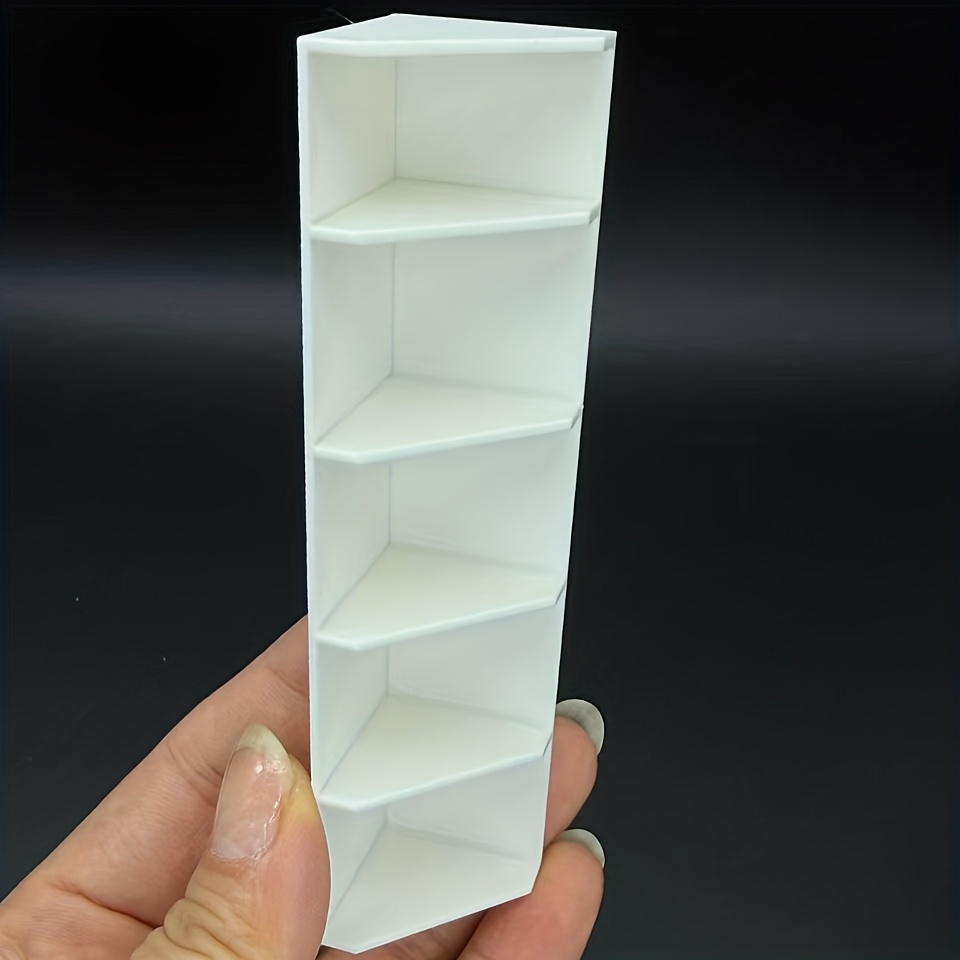 Non-toy Dollhouse Bookshelf, Room Corner Wall Display, Miniature Simulated Furniture, Mini Collectible Storage Cabinet