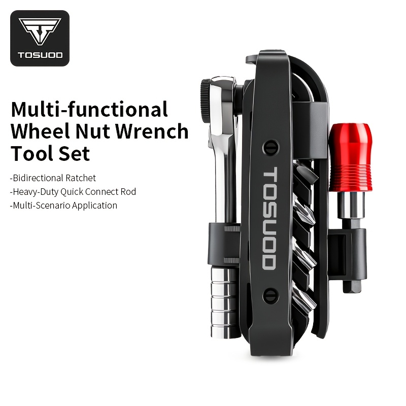 Tosuod Additions Sold Separately 1 Set Multi-functional Repair Tools For Mountain And Road Bikes - Ratchet Wrench Multi-tool Combination
