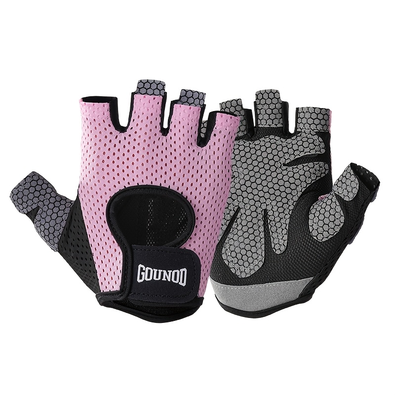 TEMU 1 Paire de Gants de Fitness Équipement Entraînement Barre Horizontale Traction Exercice Demi-Doigt Respirant Vélo Gants de Sport