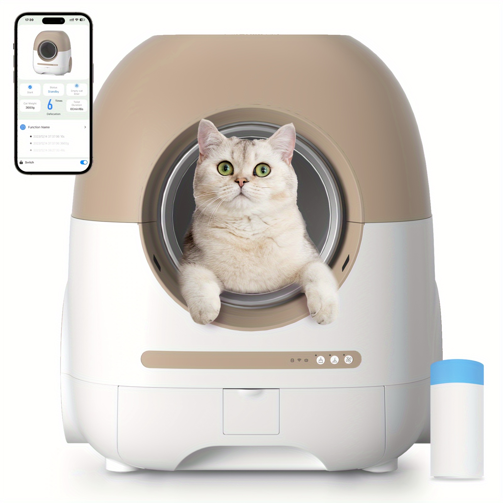 

Self Cleaning Cat Litter Litter Box Robots Odor Removal 10l &70l App