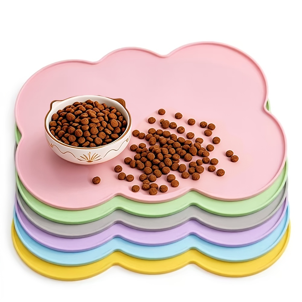 silicone   mat leak proof non slip feeding mat for dogs and cats elliptical bowl pad Product details 2