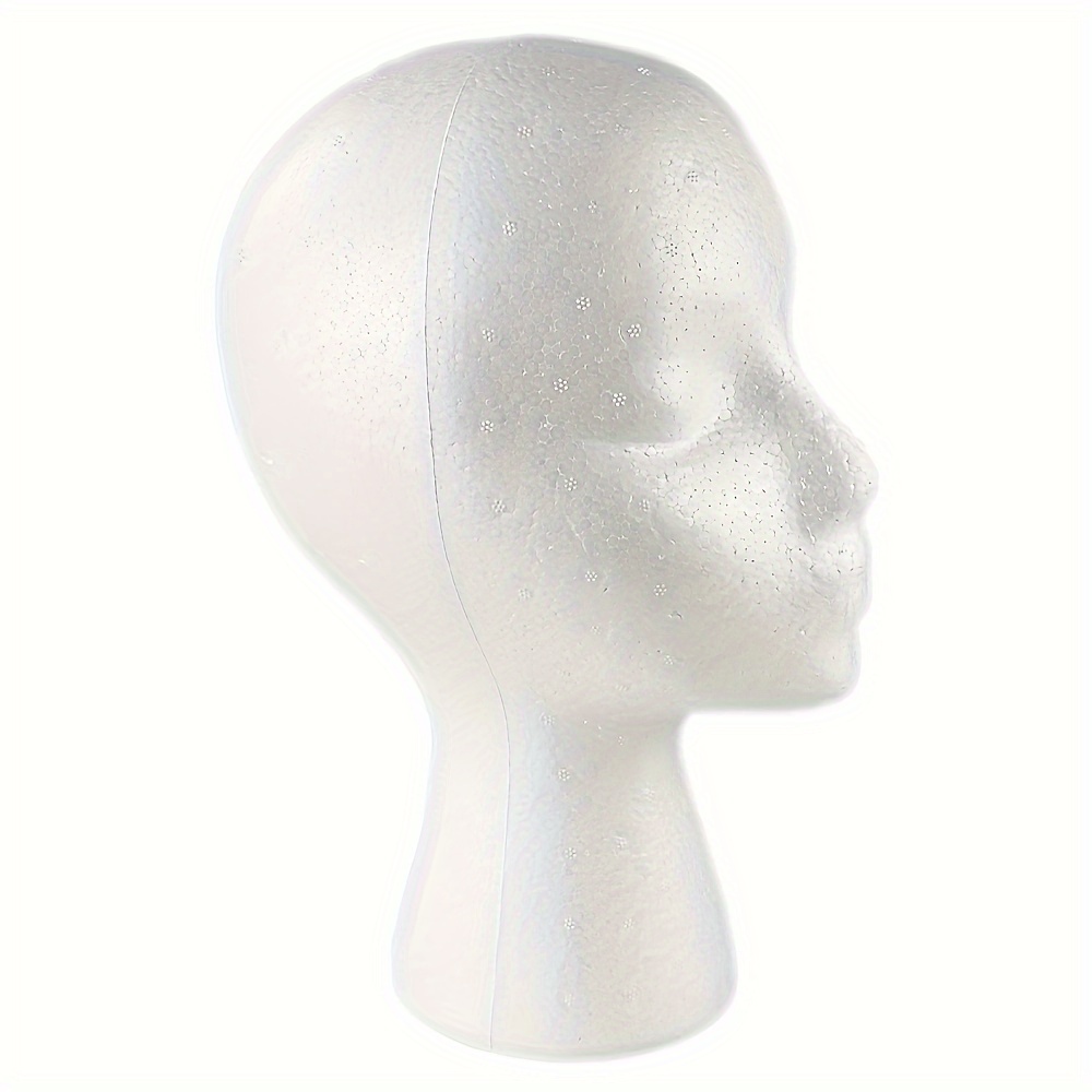 

Adult Foam Mannequin Head - Ideal For Wig & Hat Display, White Model With Lifelike Facial Features For Styling And Presentation