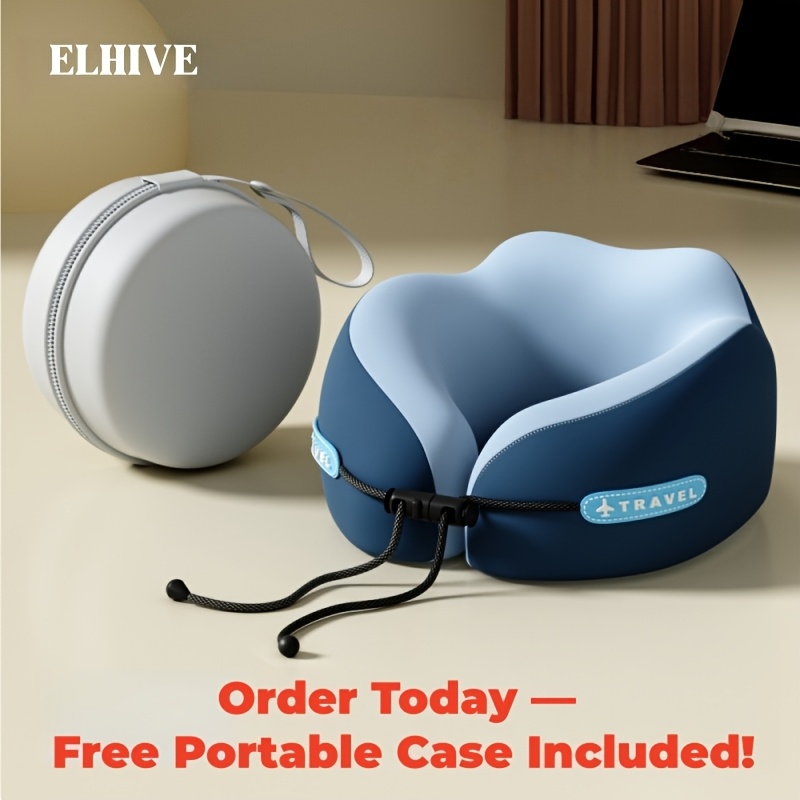 portable neck pillow for travel and home use ergonomic memory foam neck cushion compact and lightweight design for   provides comfortable rest and posture suitable for   airplane train and long distance flights a great