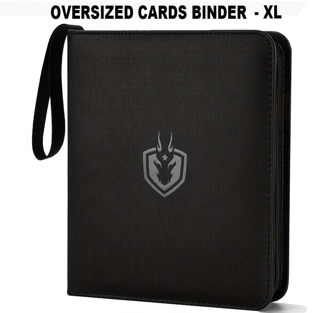 Image of + Jumbo Cards Binder For Oversized Cards,2 Pockets Card Binder With - Holds 100 Cards With 50 Removable Sleeves-xl Size - 5.9"x8.1"| L-size:5.4"x7.5"