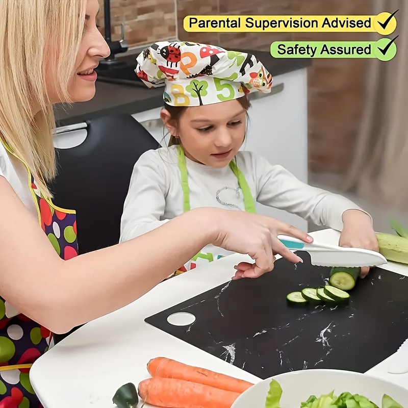 Kindermesser 5-teiliges Kinder-Küchenmesser-Set zum Schneiden und Kochen  von Obst oder Gemüse für Kleinkinder, inklusive Schäler Sicherheit Messer  ab 2 jahre Geschenksets für Kinder : : Küche, Haushalt & Wohnen