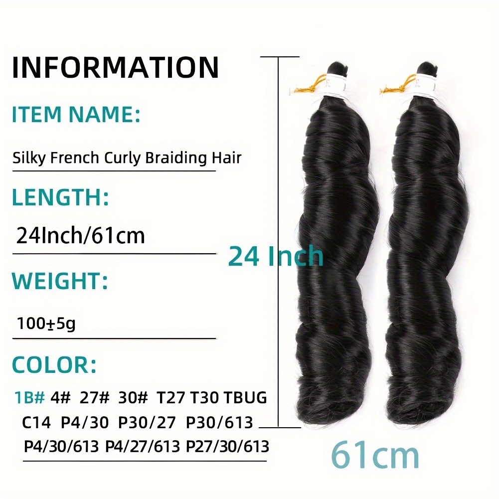 

Women's Crochet Hair Extensions, 24 Inch Loose Wave Braiding Hair, 1 Pack 100g, Lightweight Synthetic Spanish Curly Spiral Hair For Box Braids, Crochet Braids For All Hair Types