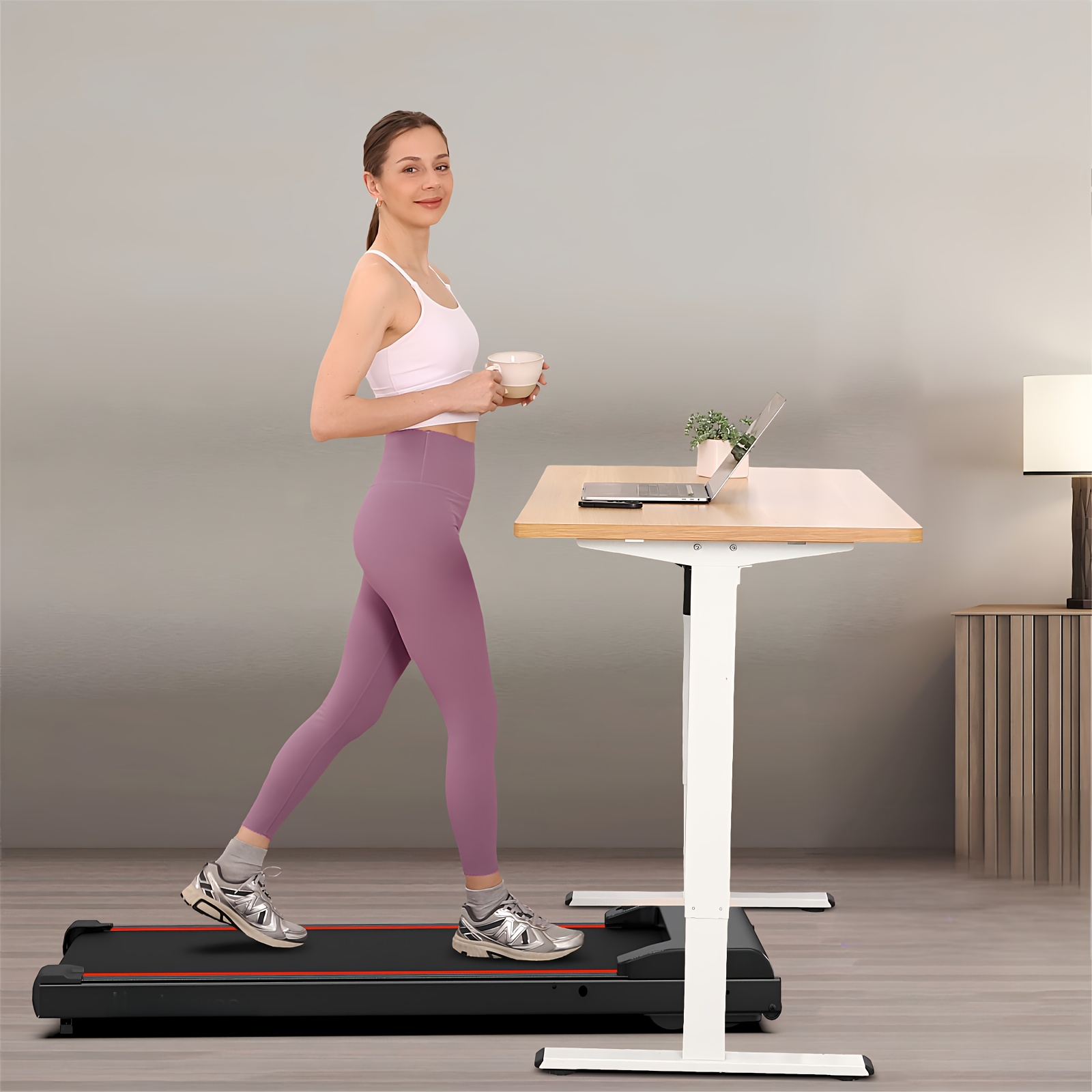 340 Lbs Capacity Goplus Under Desk Treadmill For Home And