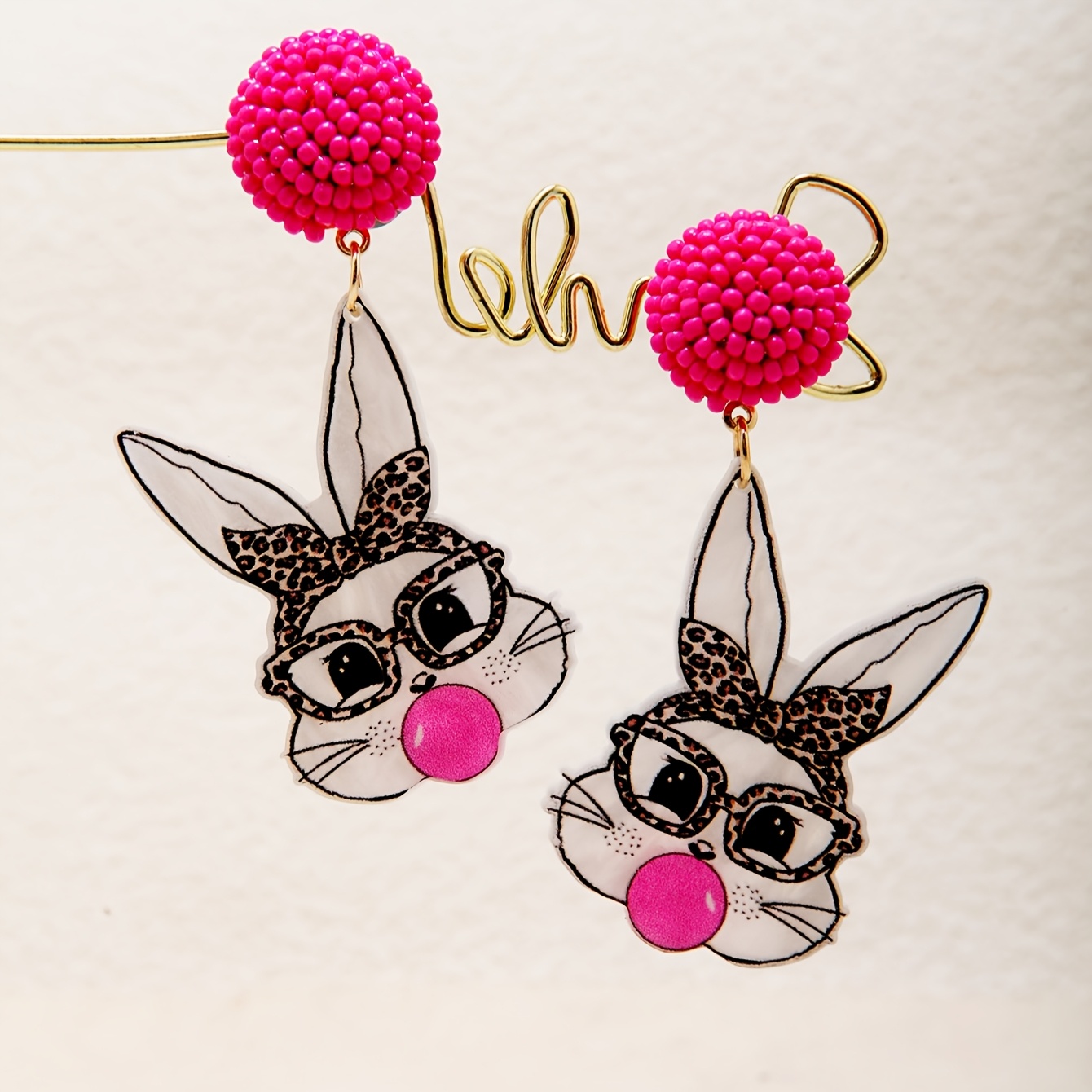 bunny earrings sold on Temu United States
