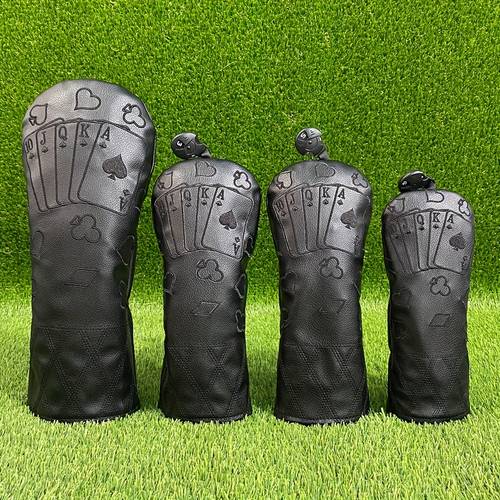 new poker card design golf club head cover suitable for wooden cover and golf club head cover golf accessories protective of durable materials