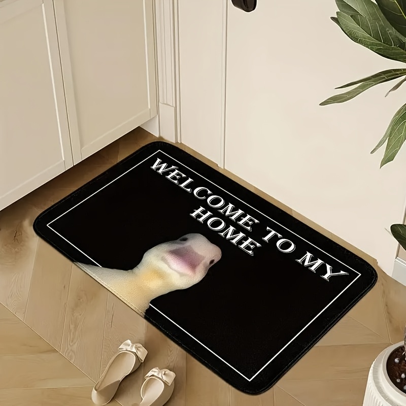 Image of Colorful Duck And Print Decorative Mat - Soft, Absorbent, Non-slip,, Easy-to-clean Polyester Mat, Suitable For Home Decoration - Bedroom, Living Room, Kitchen Entryway, With Comfort