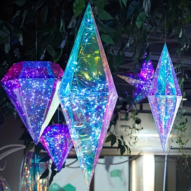 1pc Luz De Estrella/diamante De Cinco Puntas Colorida, Luces Festivas,  Decoración De Iluminación Para Exteriores