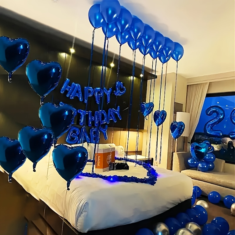 

538pcs Blue//red Letter Balloon Set, Includes 500pcs And Accessories, Suitable For Birthday Party Decoration Decoration Balloons, Indoor And Outdoor Decoration Balloons