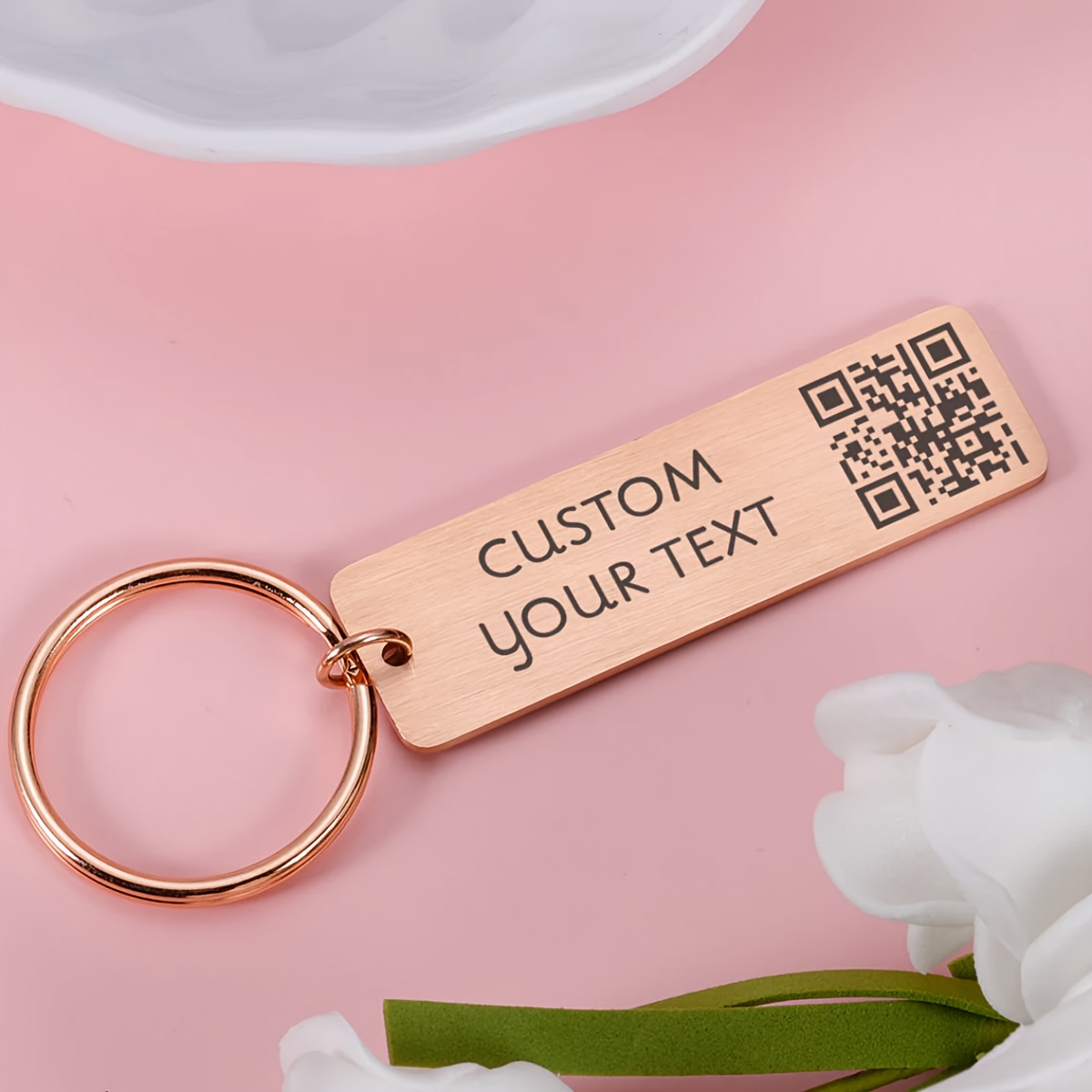 TEMU ["Personalizzato] 1 Portachiavi Personalizzato, Testo Personalizzato + Portachiavi , Personalizzato + Portachiavi con Testuale Personalizzata,