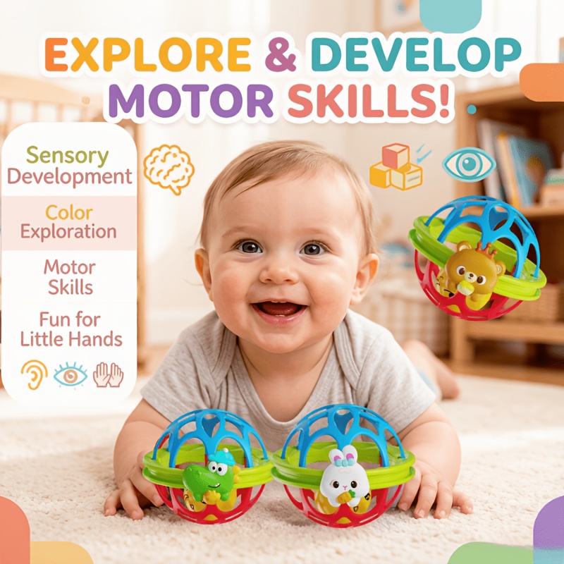 Baby-Grade Vibrating Hand Bell Toy for Sensory Development
