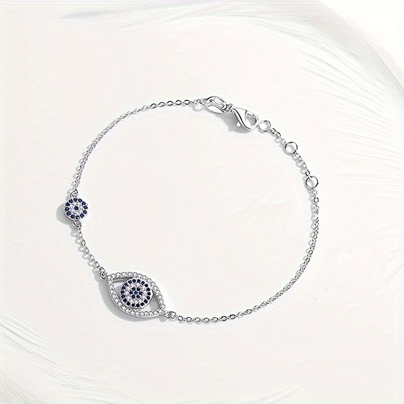 Demon Eye Zirconia Chain Bracelet