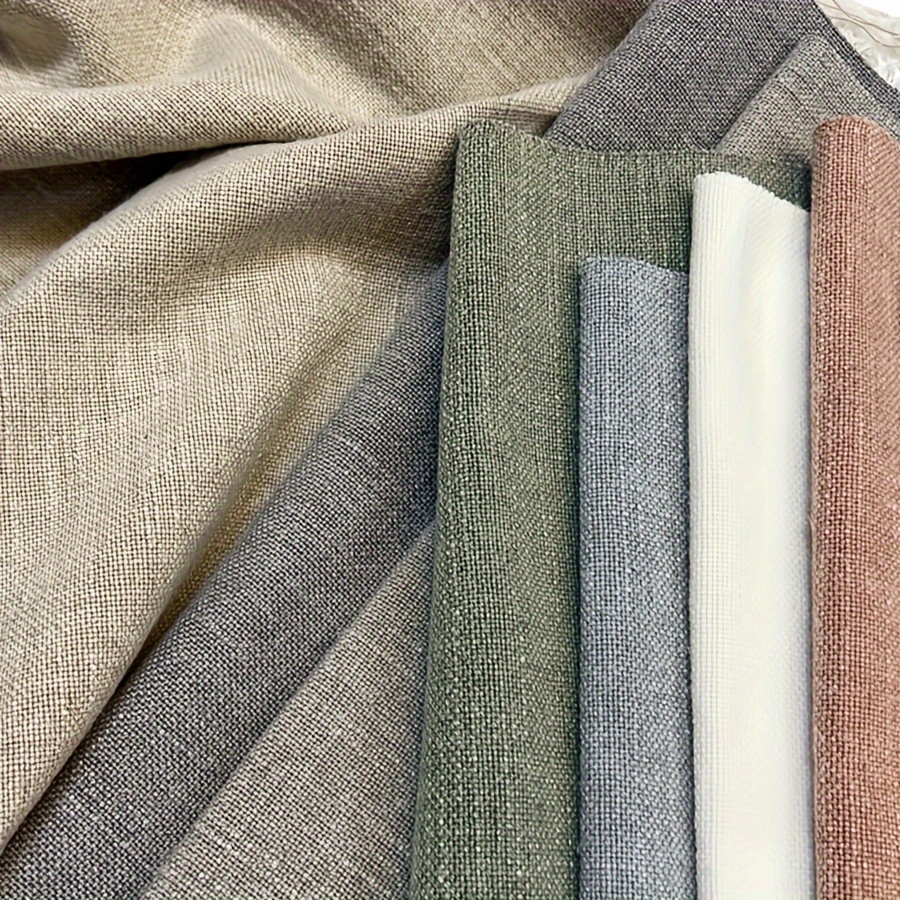 Solid Color Burlap Fabric Handbag Fabric Wholesale Polyester Pillow Cushion Car Cover Fabric Linen Sofa Fabric Material: 100% Linen, Indoor Decoration Fabric, * Linen Fabric, Sofa Repair, DIY Crafting Material