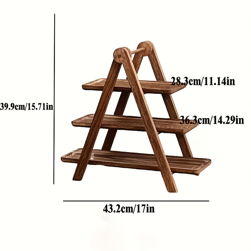 TEMU Présentoir à gâteaux en bois à plusieurs niveaux