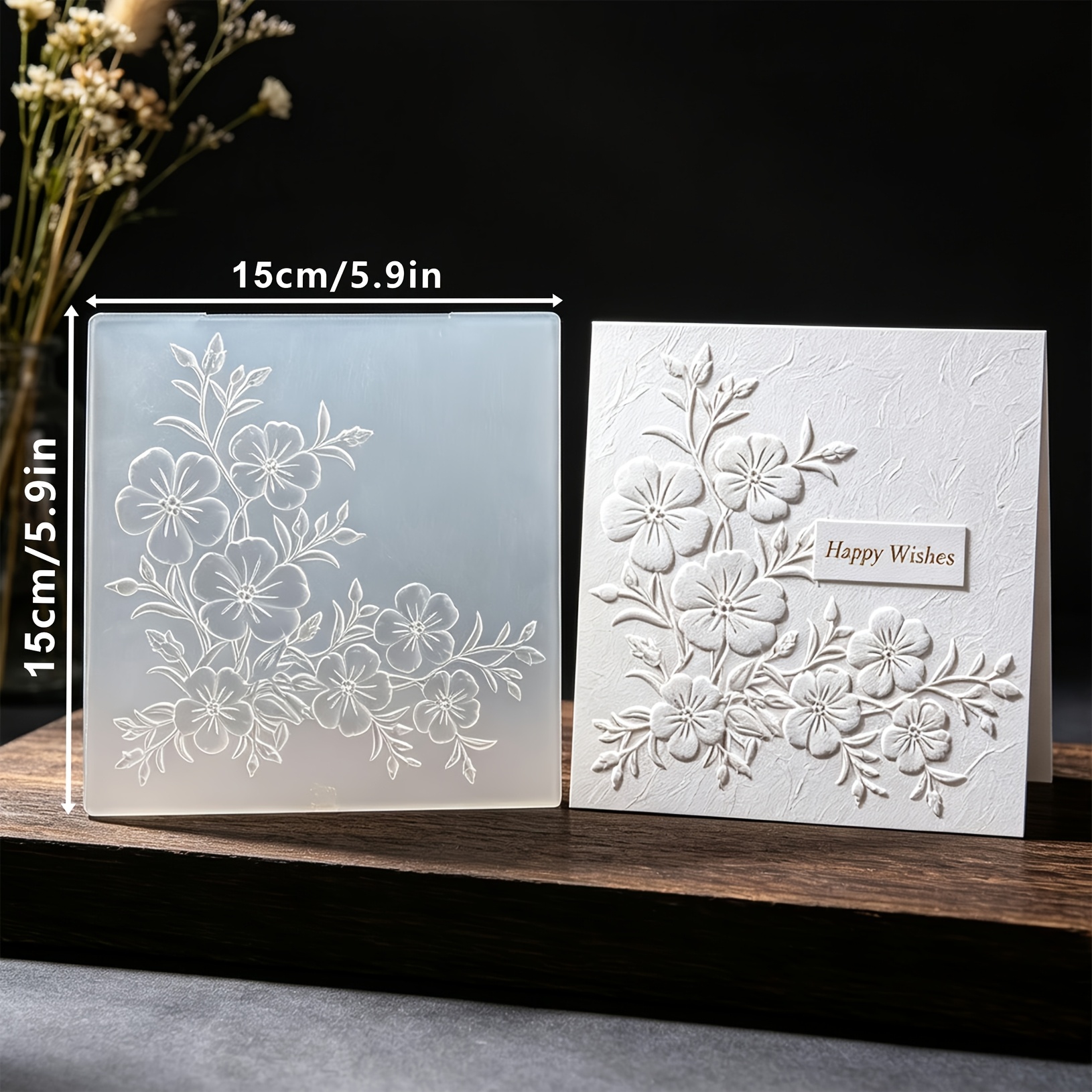 TEMU Small Flower Corner Embossed Board Hand Account Decoration Three-dimensional Indentation Tool Creative Paper Art Diy Mold