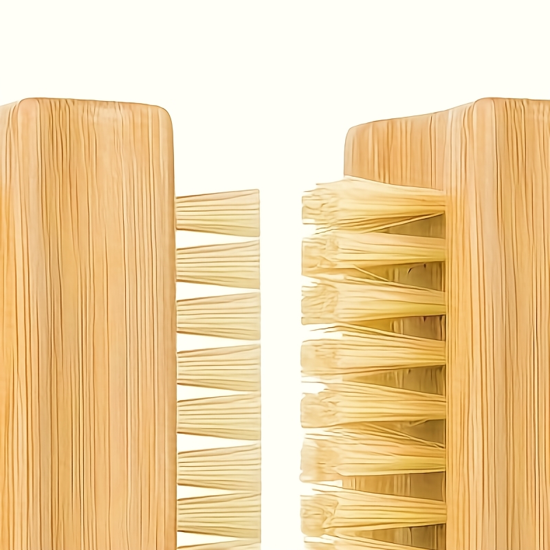 

Bamboo Nail Brush Set - Double-sided Natural Bristle Nail Cleaner For Toes And Nails, Exfoliating Body Brush For Foot Care, Manicure Tools For Nails Cleaning And Maintenance