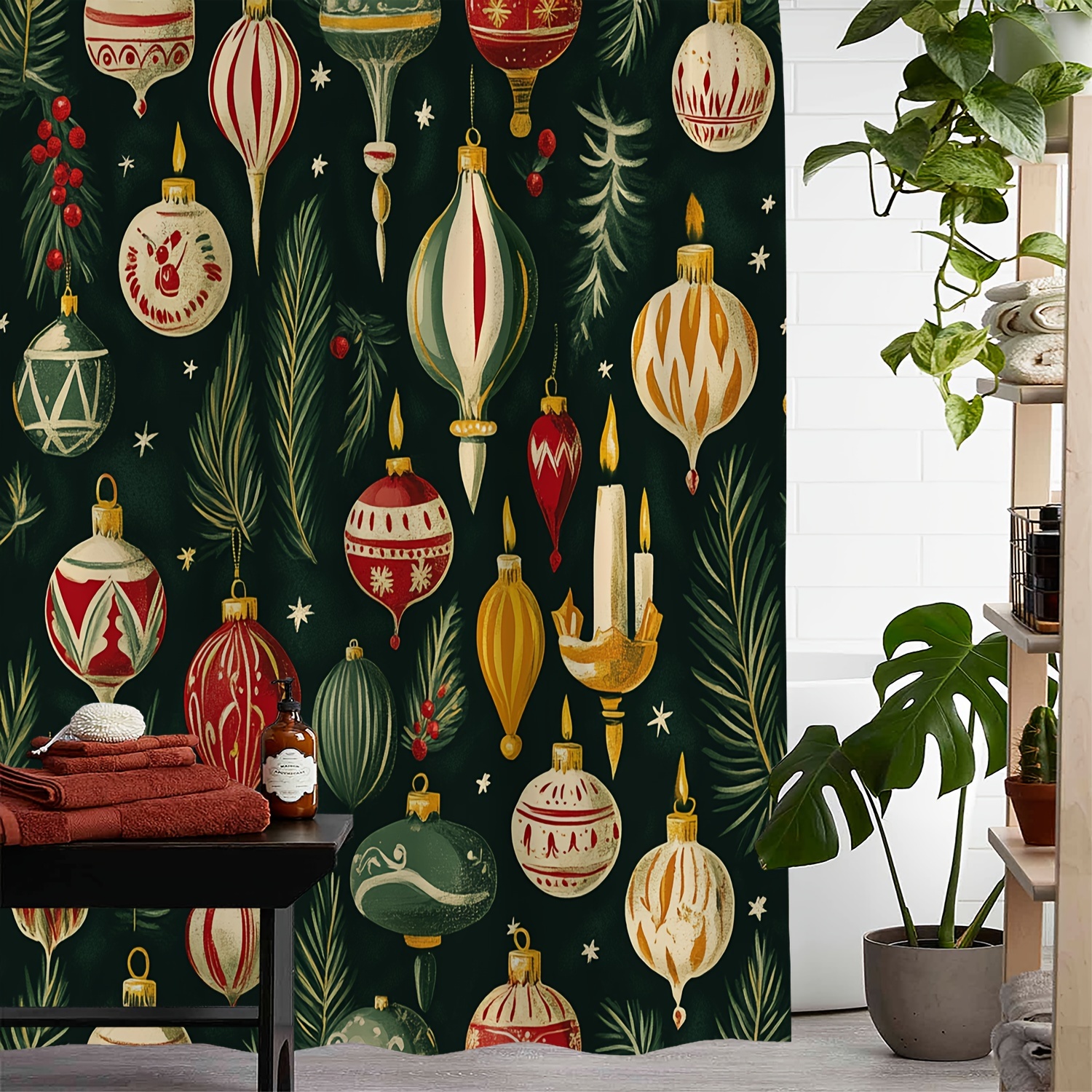 

A Shower Curtain Christmas And On A , Including 12