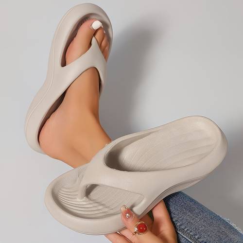 womens casual eva flip flops lightweight non slip thick soled sandals with comfortable breathable design durable eva material for beach bathroom daily use home outdoor slippers minimalist soft texture footwear