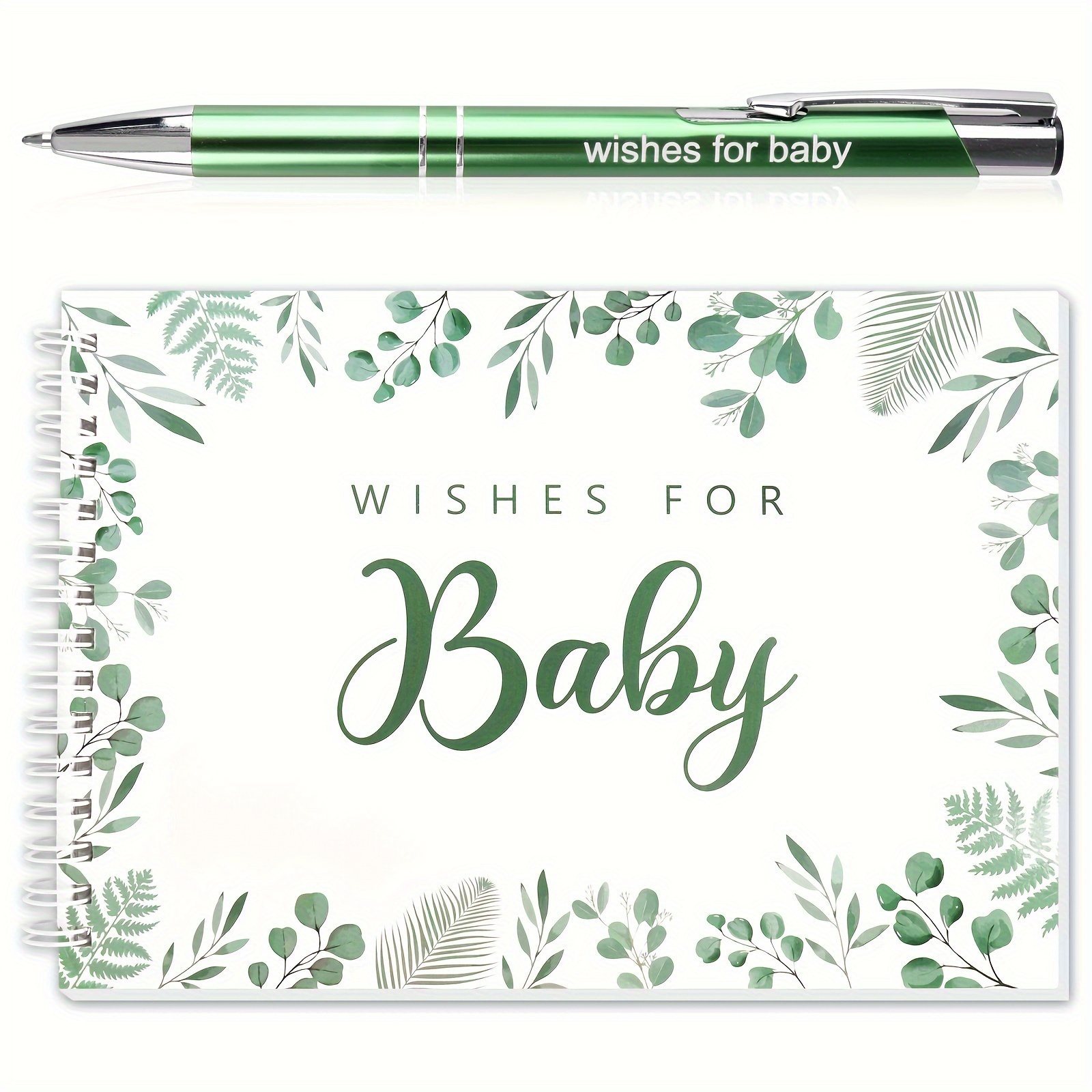 

2 Pcak Baby Shower Book Wishes For Baby Guestbook With Pen Baby Shower Games Book Alternative Baby Gifts ()