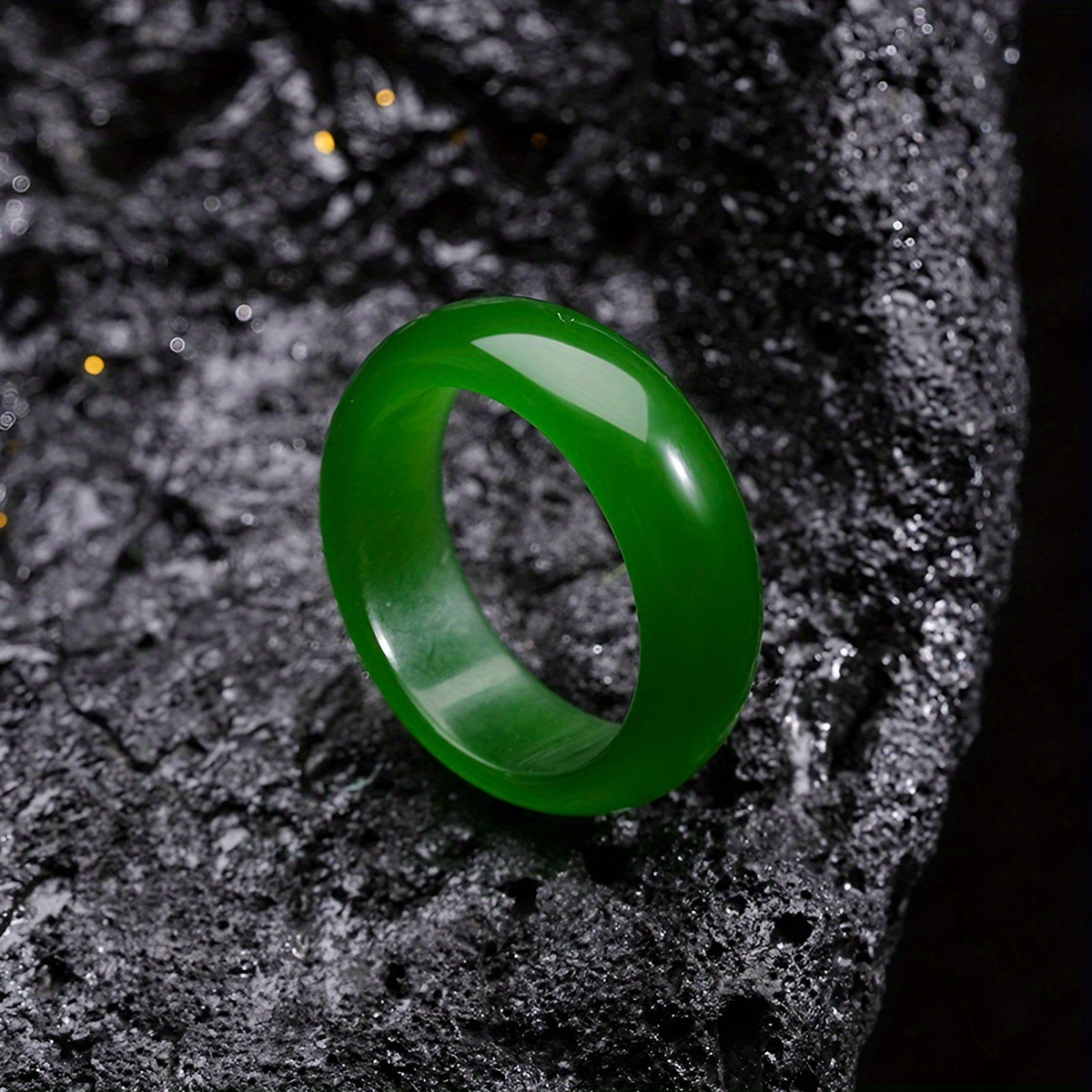 Pinannie Solid Couple Rings 7.5mm Wide Engagement Wedding Bands Retro Style