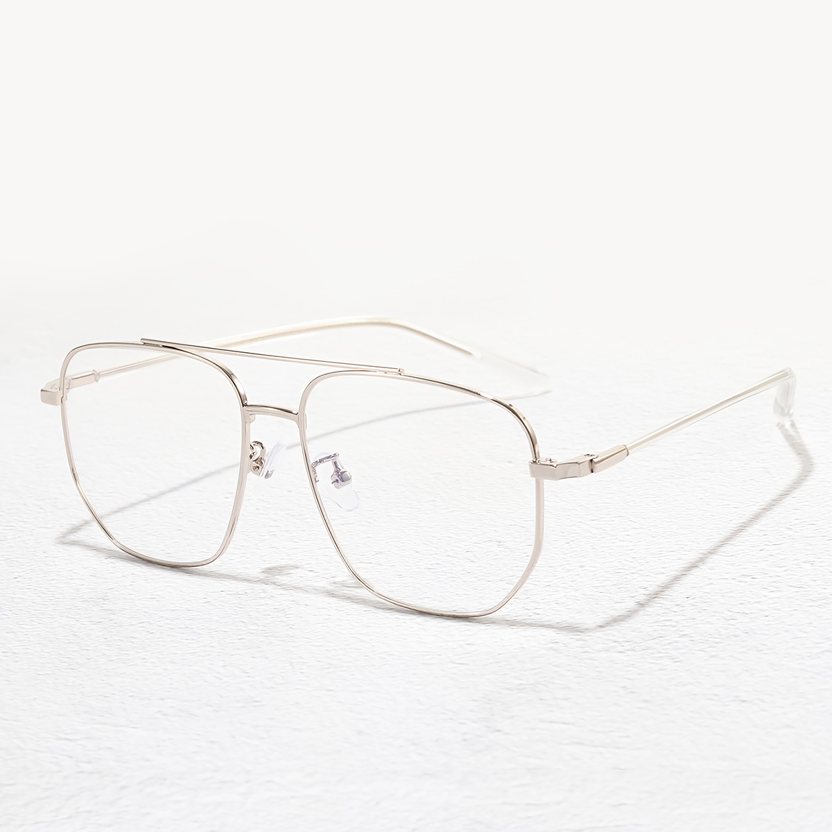 Image of 1 Pair Of Men's Metal Classic Vintage Frame, High-end, Elegant, Casual, Versatile, Exquisite, Light Glasses Suitable For Daily Wear